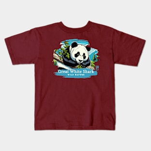 White Panda - WILD NATURE - WHITE PANDA -2 Kids T-Shirt